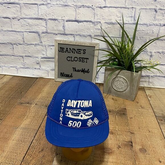 Daytona 500 mesh back snapback hat vintage - Picture 2 of 5